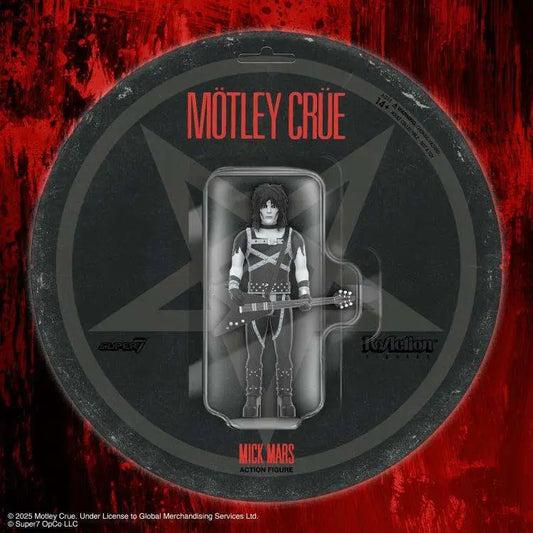 MOTLEY CRUE REACTION MICK MARS SHOUT AT THE DEVIL B&W FIGURE