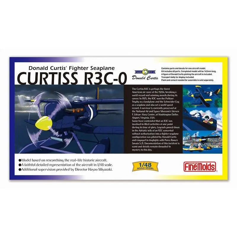 PORCO ROSSO CURTISS R3C-0 SEAPLANE + FIG. CURTIS 1/48 MODEL KIT