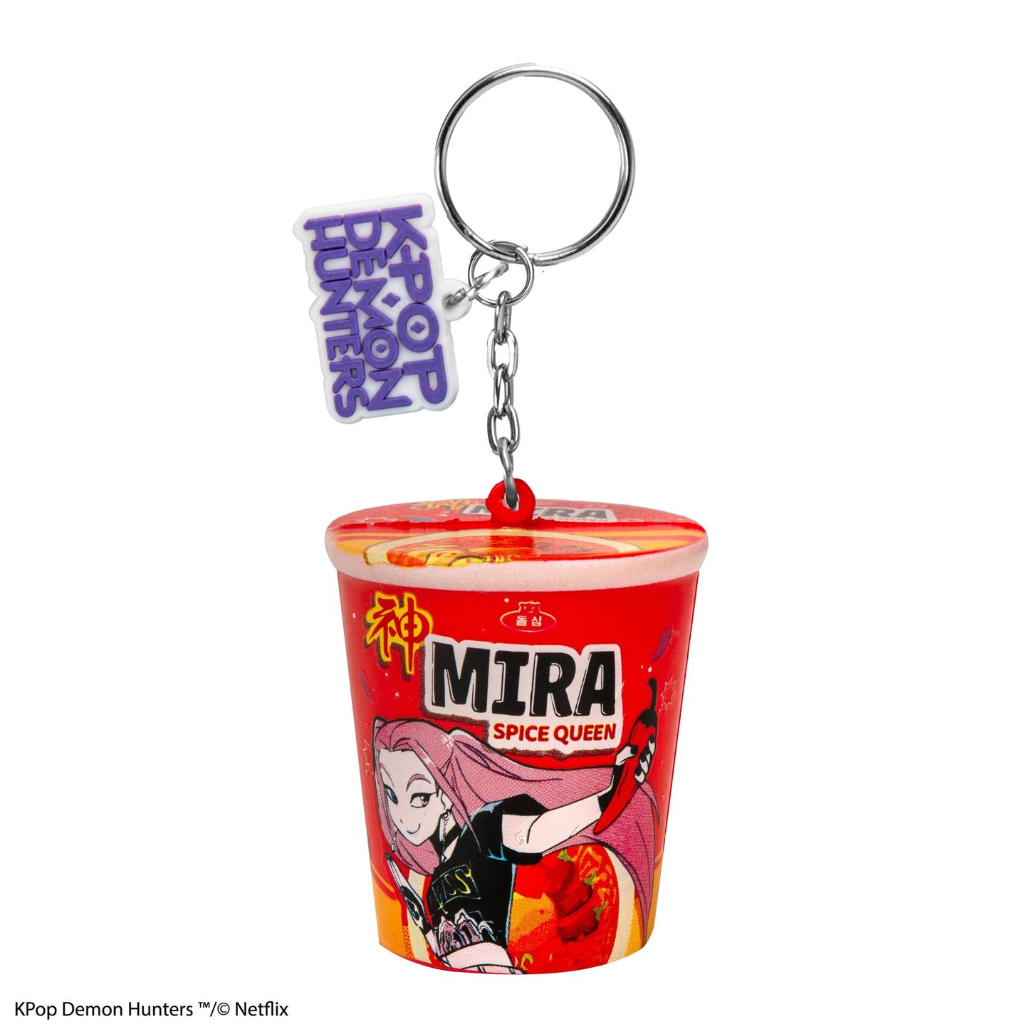 KPOP DEMON HUNTERS MIRA SPICE QUEEN NOODLES SQUISHY KEYCHAIN