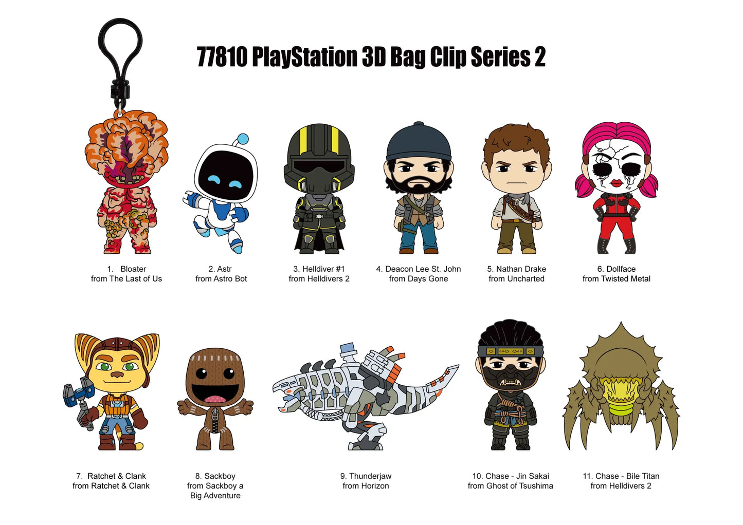 PLAYSTATION SERIES 2 BAG CLIP BLIND BOX DISPLAY (24)