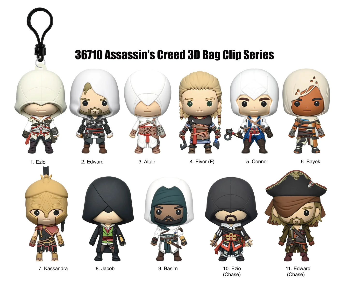 ASSASSIN'S CREED SERIES 1 BAG CLIP BLIND BOX DISPLAY (24)