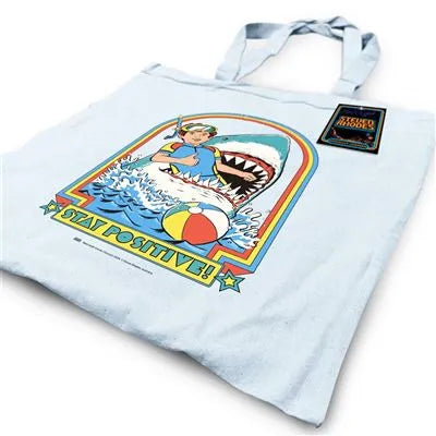 STEVEN RHODES STAY POSITIVE TOTE BAG
