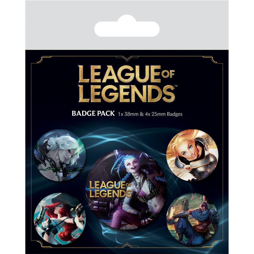 LEAGUE OF LEGENDS CHAMPIONS BADGE PACK