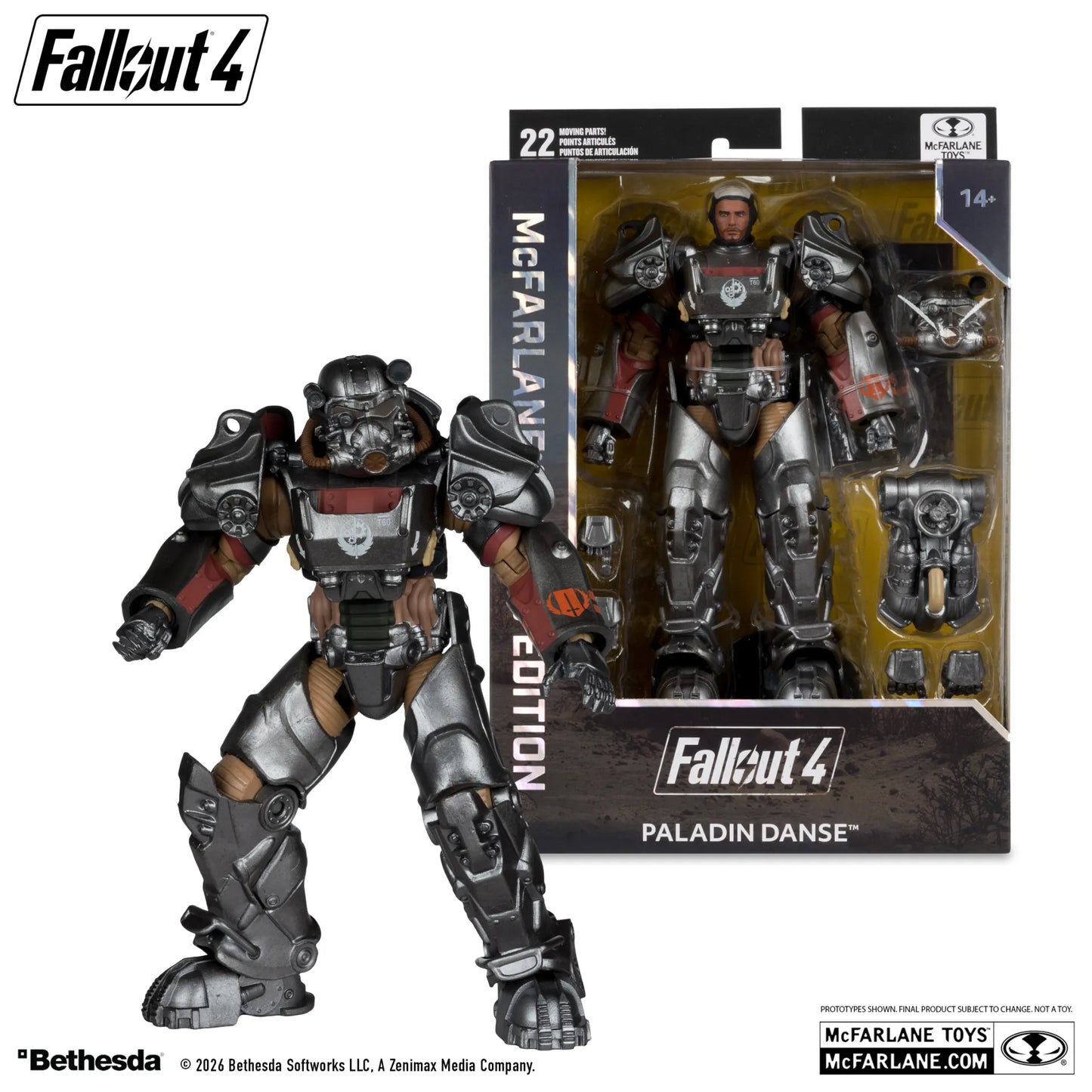 MCFARLANE GAMING ED 7INCH FALLOUT 4 T-60 PALADIN DANSE ACTION FIGURE