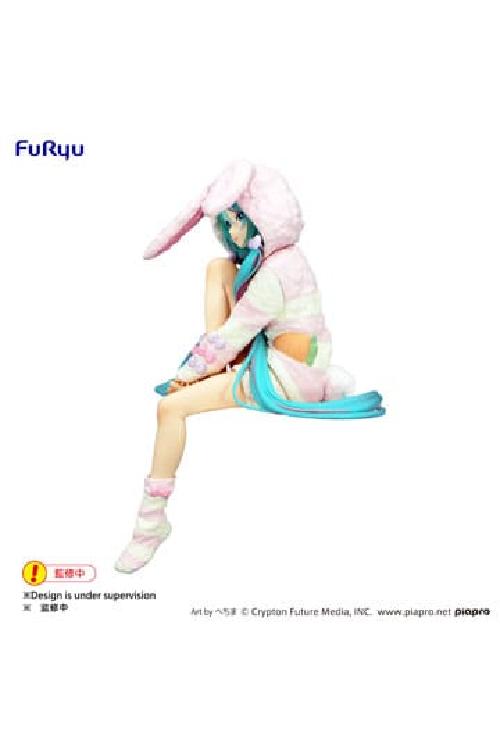 Statua di Hatsune Miku con cappuccio e orecchie da coniglio, pigiama, 14 cm