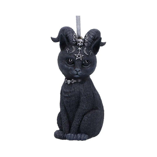 PAWZUPH BLACK HORNED CAT HANGING ORNAMENT