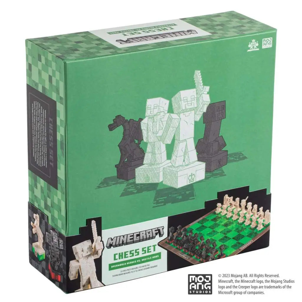 MINECRAFT OVERWORLD HEROES VS HOSTILE MOBS CHESS SET