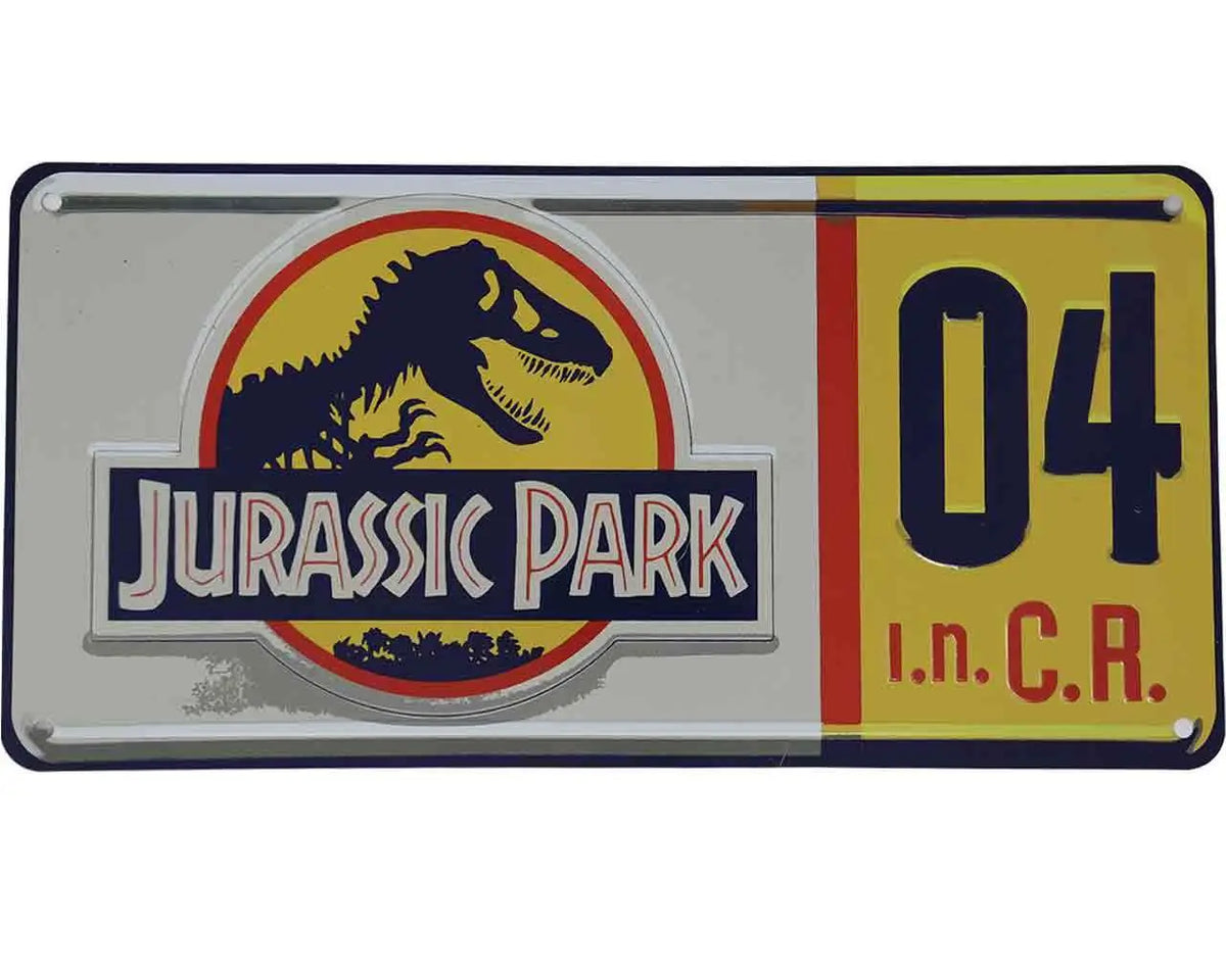 JURASSIC PARK - LICENSE PLATE OFFICIAL REPLICA