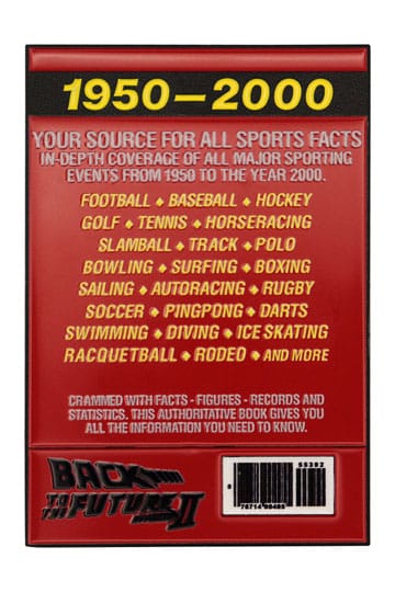 Back to the Future Ingot Sport Almanac Limited Edition Ritorno al Futuro