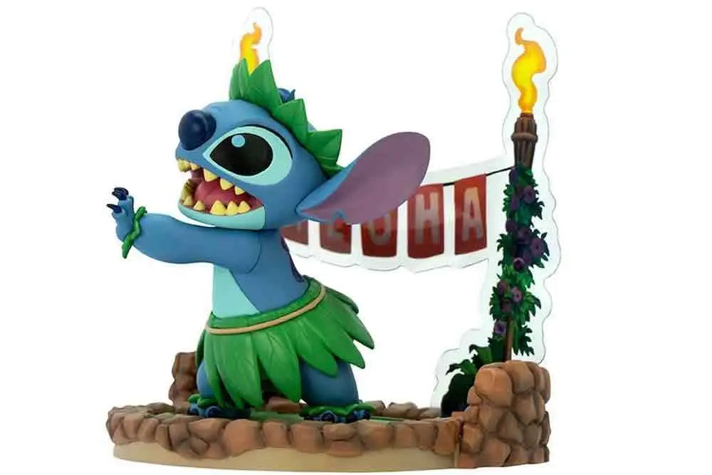 DISNEY LILO & STITCH HULA DANCE STITCH SUPER FIGURE COLLECTION 1/10 PVC STATUE