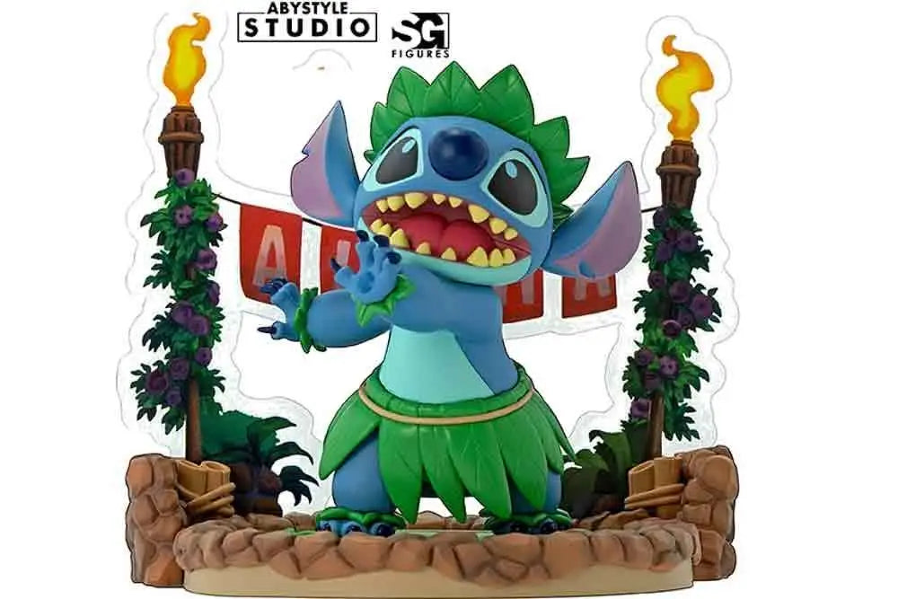 DISNEY LILO & STITCH HULA DANCE STITCH SUPER FIGURE COLLECTION 1/10 PVC STATUE