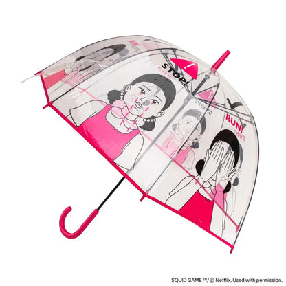 SQUID GAME STOP RUN TRANSPARENT UMBRELLA
