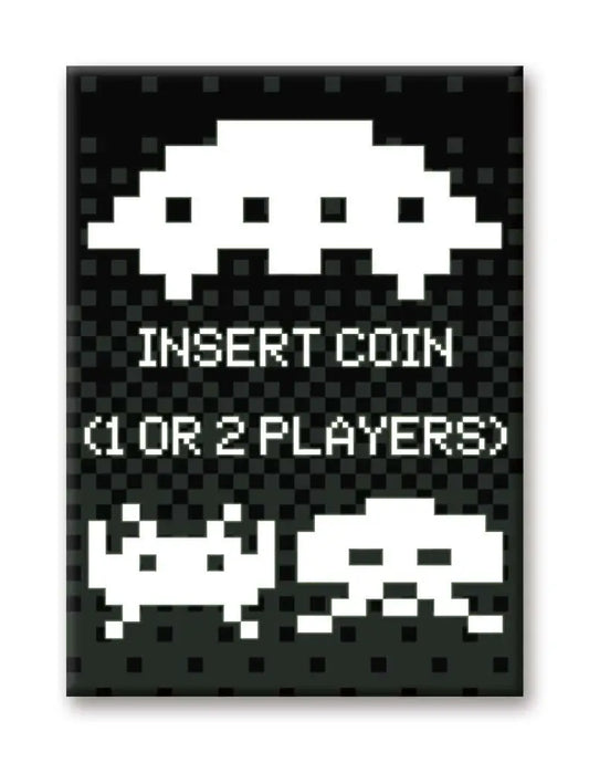 SPACE INVADERS INSERT COIN FLAT MAGNET
