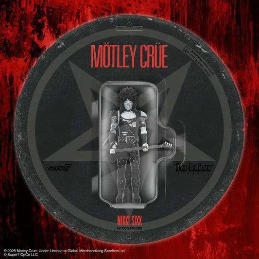 MOTLEY CRUE REACTION NIKKI SIXX SHOUT AT THE DEVIL B&W FIGURE