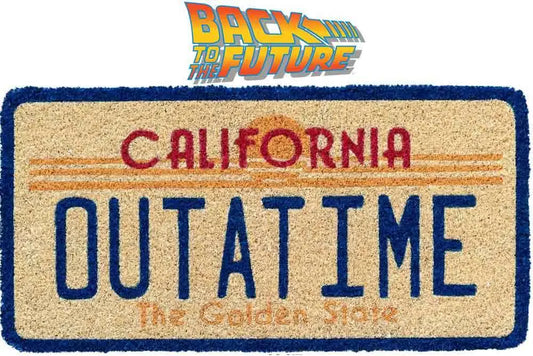 BACK TO THE FUTURE DE LOREAN PLATE DOORMAT