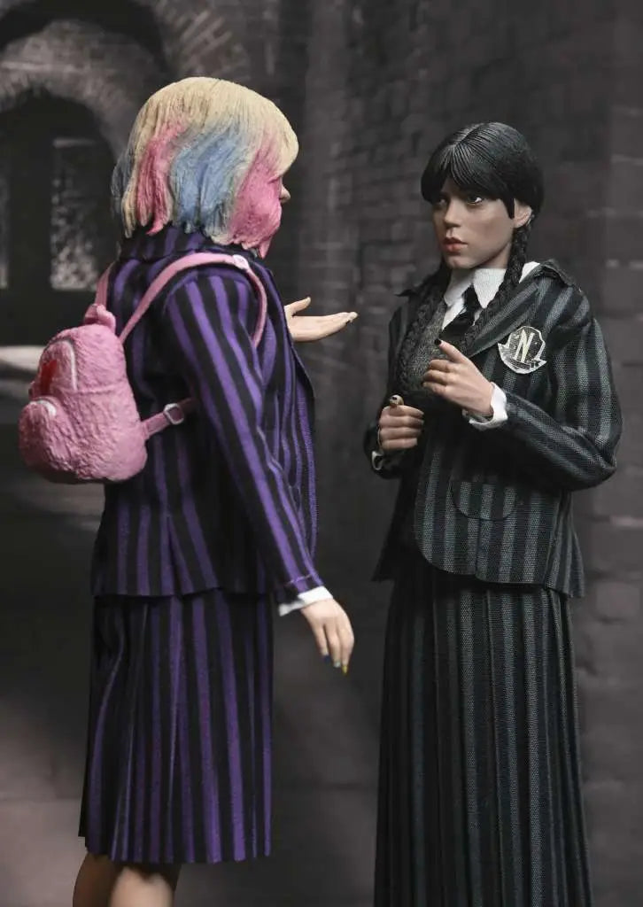 WEDNESDAY ENID & WEDNESDAY NEVRMORE UNIFORM 2PACK CLOTHED AF