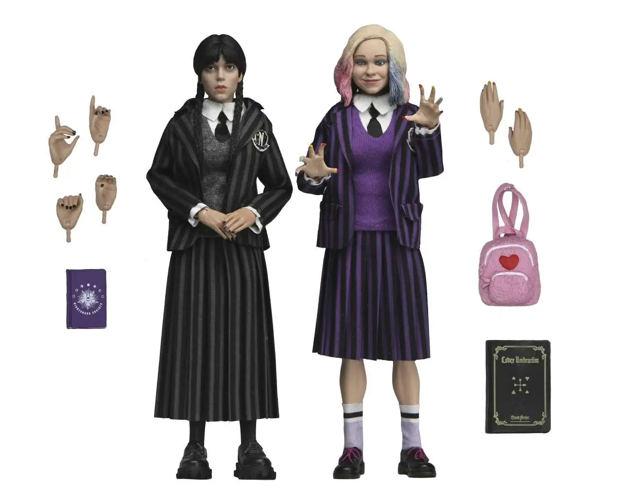 WEDNESDAY ENID & WEDNESDAY NEVRMORE UNIFORM 2PACK CLOTHED AF