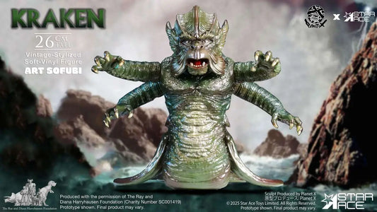RAY HARRYHAUSEN KRAKEN VINTAGE-STYLIZED SOFT-VINYL STATUE