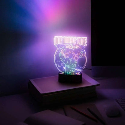 GAMERATION ONE MORE LIFE DESK LED LAMP