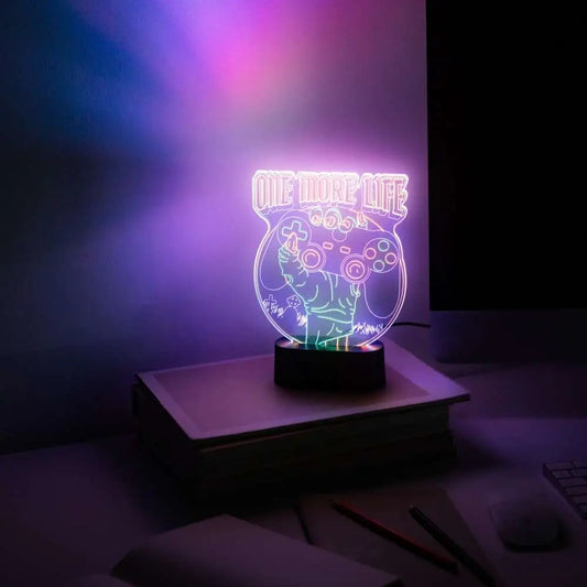 GAMERATION ONE MORE LIFE DESK LED LAMP