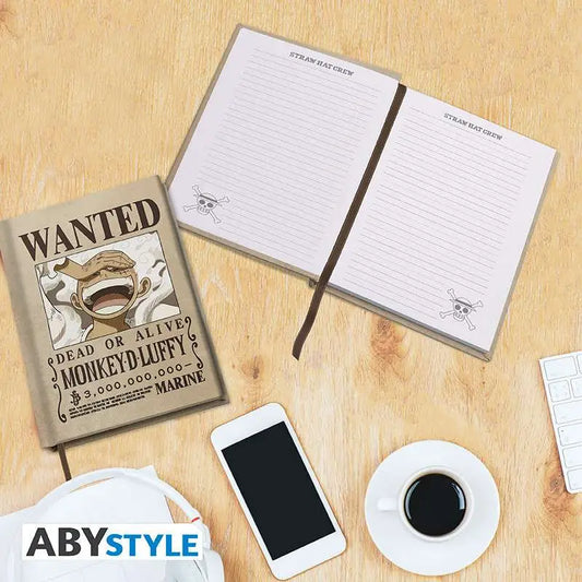 ONE PIECE WANTED LUFFY WANO NOTEBOOK A5