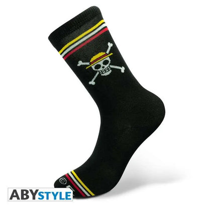 ONE PIECE SKULL SOCKS BLACK
