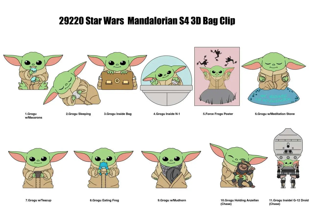 BEST OF GROGU BAG CLIP BLIND BOX DISPLAY (24)