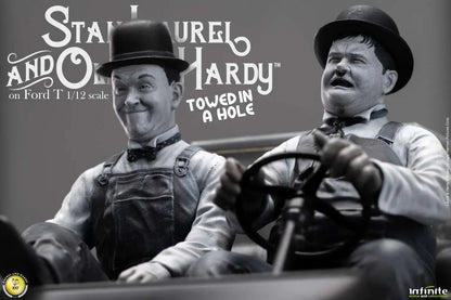 LAUREL & HARDY TOWED IN A HOLE FORD T 1/12 SCALE