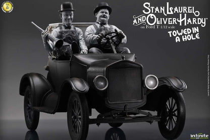 LAUREL & HARDY TOWED IN A HOLE FORD T 1/12 SCALE