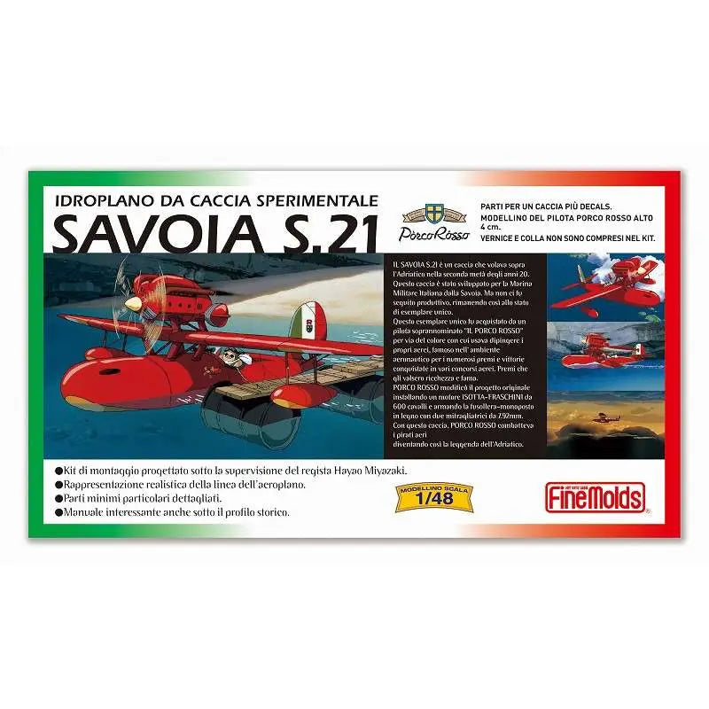 PORCO ROSSO SAVOIA S.21 PROTOTYPE + FIG. PORCO 1/48 MODEL KIT