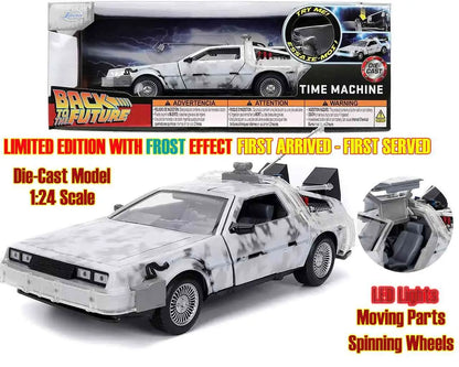 BACK TO THE FUTURE PART I 1982 DELOREAN FROST EFFECT 1/24 DIE-CAST MODEL LIMITED EDITION