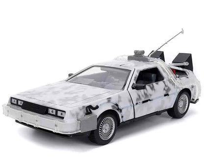 BACK TO THE FUTURE PART I 1982 DELOREAN FROST EFFECT 1/24 DIE-CAST MODEL LIMITED EDITION