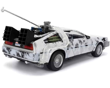 BACK TO THE FUTURE PART I 1982 DELOREAN FROST EFFECT 1/24 DIE-CAST MODEL LIMITED EDITION