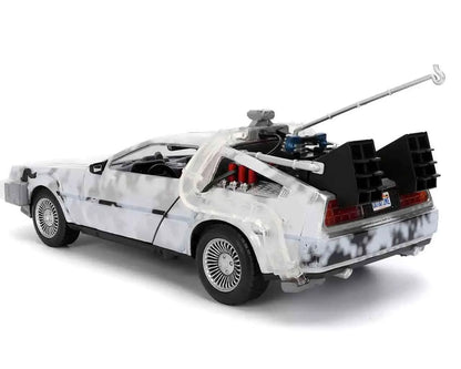 BACK TO THE FUTURE PART I 1982 DELOREAN FROST EFFECT 1/24 DIE-CAST MODEL LIMITED EDITION