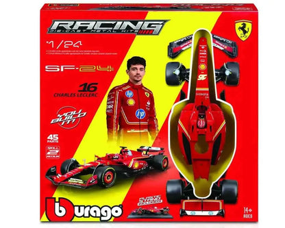 FERRARI F1 SF-24 - N.16 CHARLES LECLERC WITH HELMET - MODEL KIT 1:24