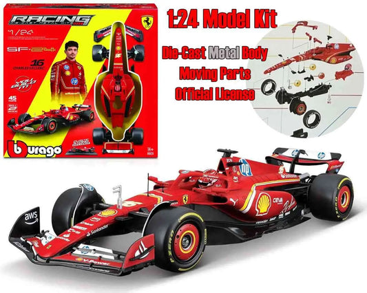 FERRARI F1 SF-24 - N.16 CHARLES LECLERC WITH HELMET - MODEL KIT 1:24