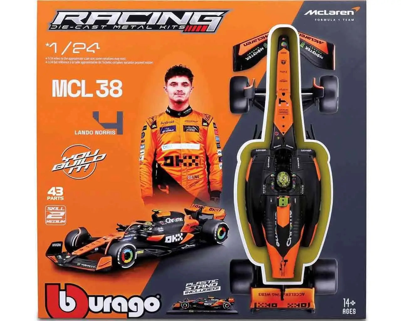 MCLAREN F1 MCL38 - LANDO NORRIS WITH HELMET - MODEL KIT 1:24