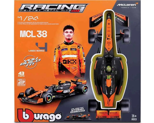 MCLAREN F1 MCL38 - LANDO NORRIS WITH HELMET - MODEL KIT 1:24
