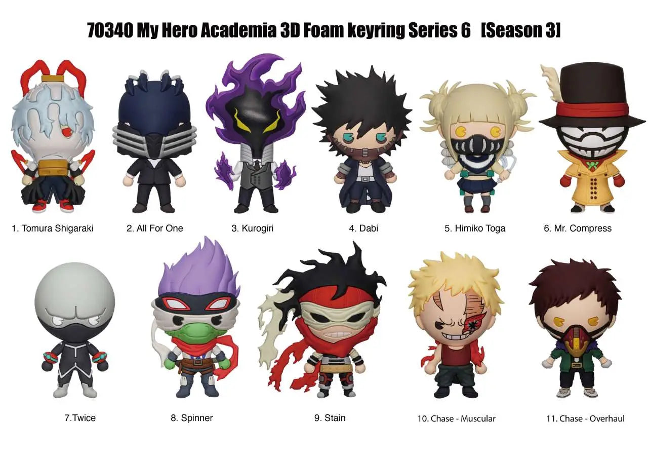 MY HERO ACADEMIA S6 BAG CLIP BLIND BOX DISPLAY(24)