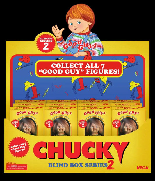 CHUCKY GOOD GUY SERIE 2 BLIND BOX 7" FIGURE DISPLAY (12)