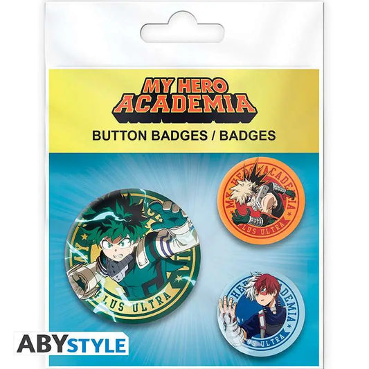 MY HERO ACADEMIA MIDORIYA BAKUGO & TODOROKI BADGE PACK
