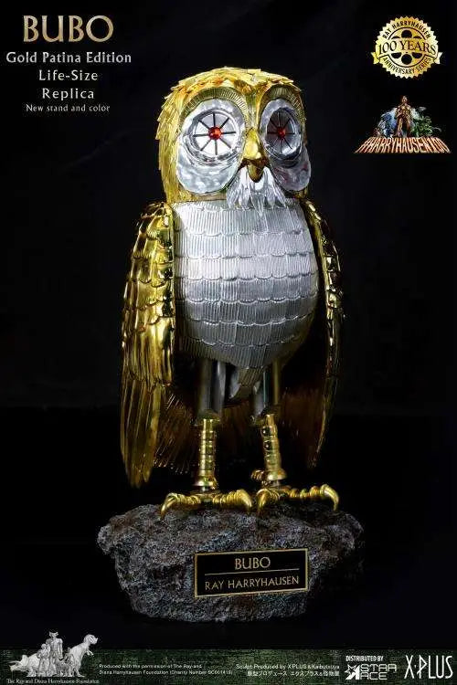CLASH OF TITANS BUBO GOLD PATINA DELUXE OPEN/CLOSED WINGS SET REPLICA