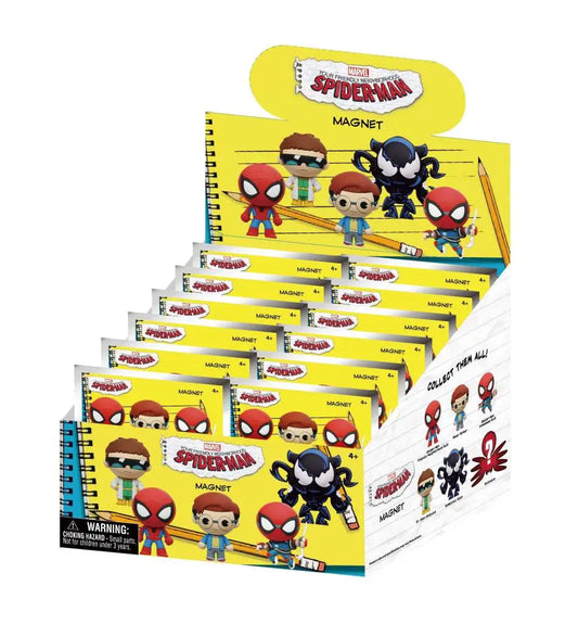 SPIDER-MAN FRIENDLY NEIGHBORHOOD MAGNETS BLIND PACK DISPLAY (12)