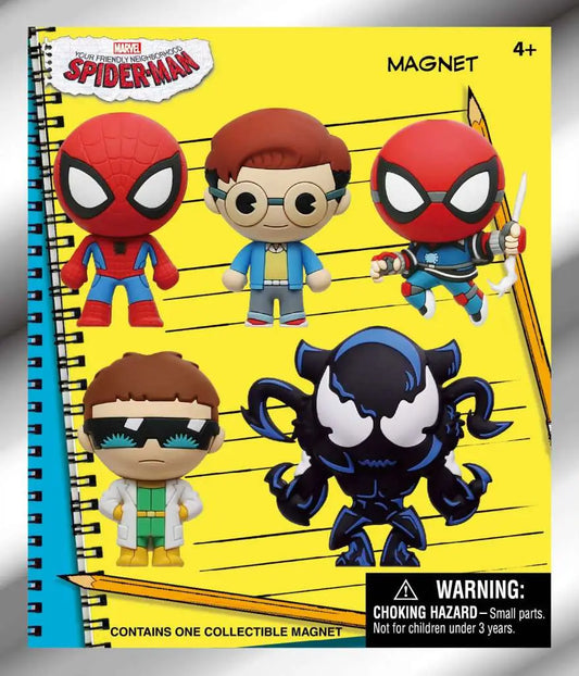SPIDER-MAN FRIENDLY NEIGHBORHOOD MAGNETS BLIND PACK DISPLAY (12)