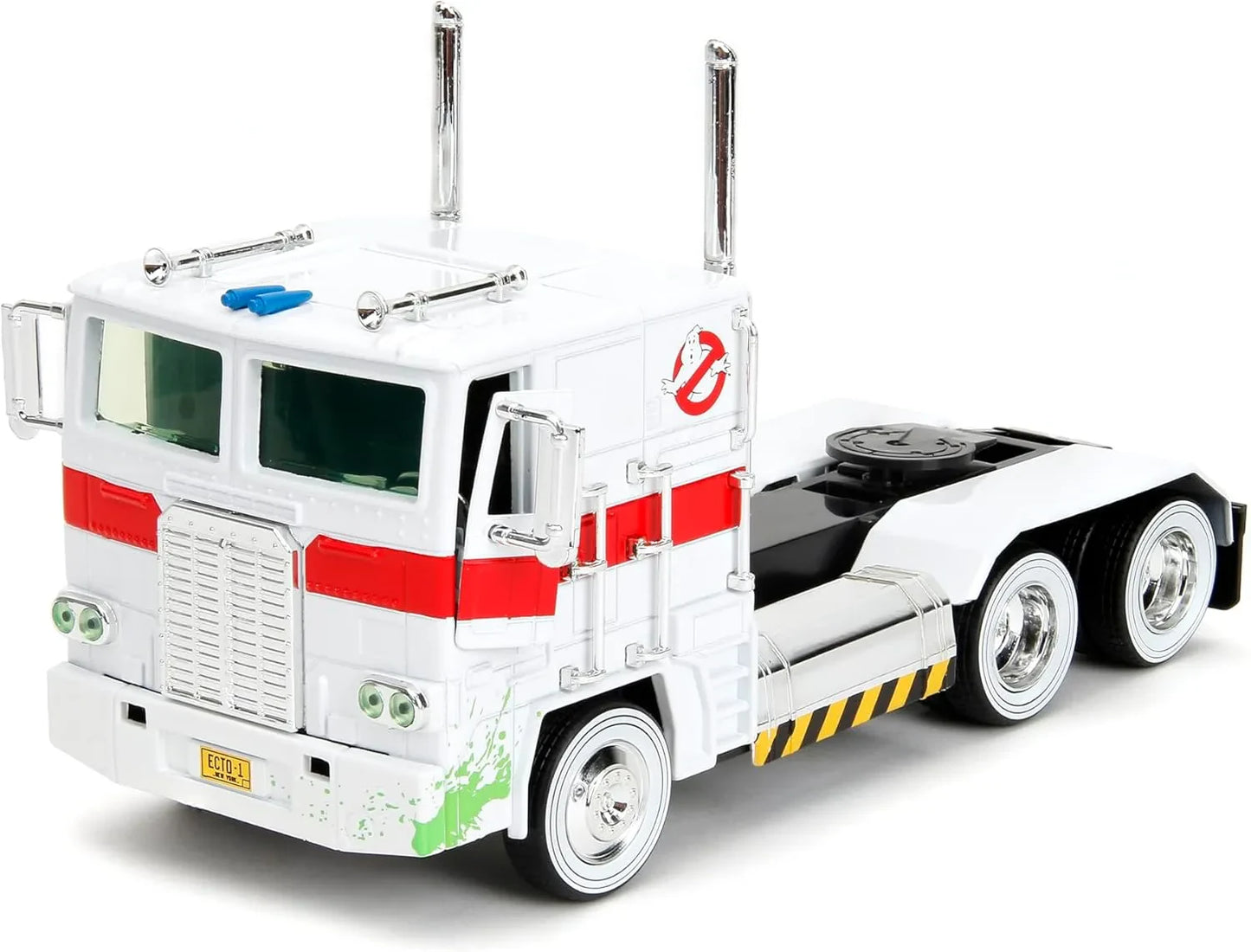 TRANSFORMERS G1 X GHOSTBUSTERS OPTIMUS PRIME x ECTO 1 1/24 DIE-CAST MODEL