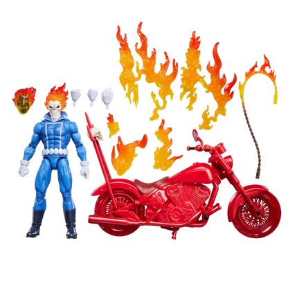 MARVEL LEGENDS GHOST RIDER JHONNY BLAZE WITH BIKE ACTION FIGURE