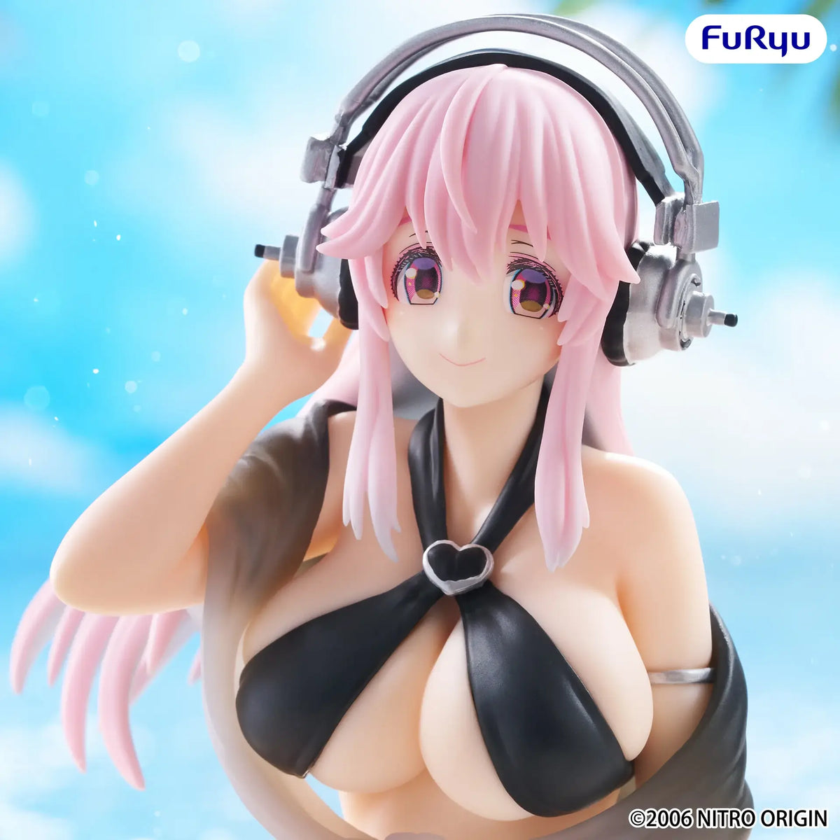 SUPER SONICO SWIMSUIT BLACK COLOR NOODLE STOPPER