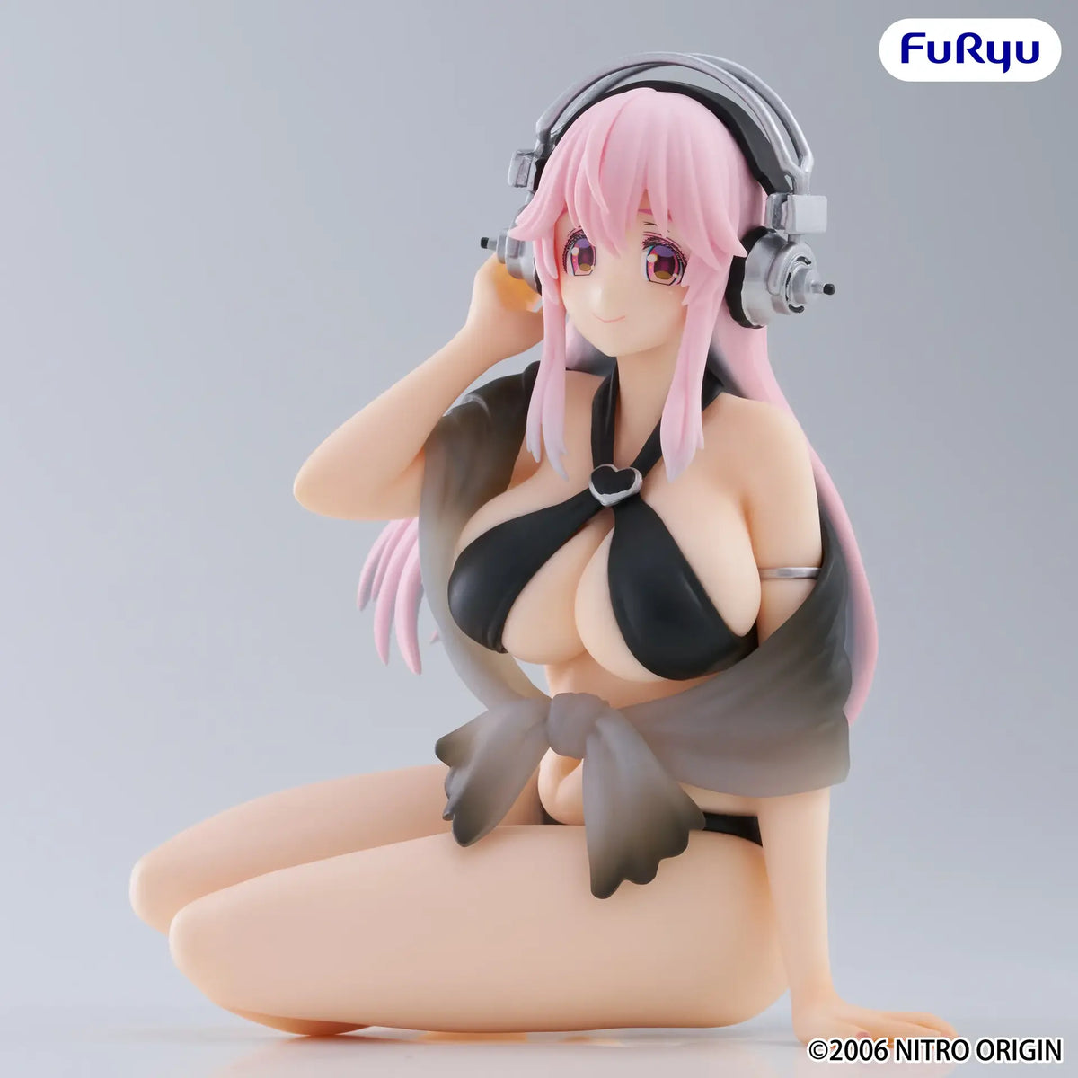 SUPER SONICO SWIMSUIT BLACK COLOR NOODLE STOPPER