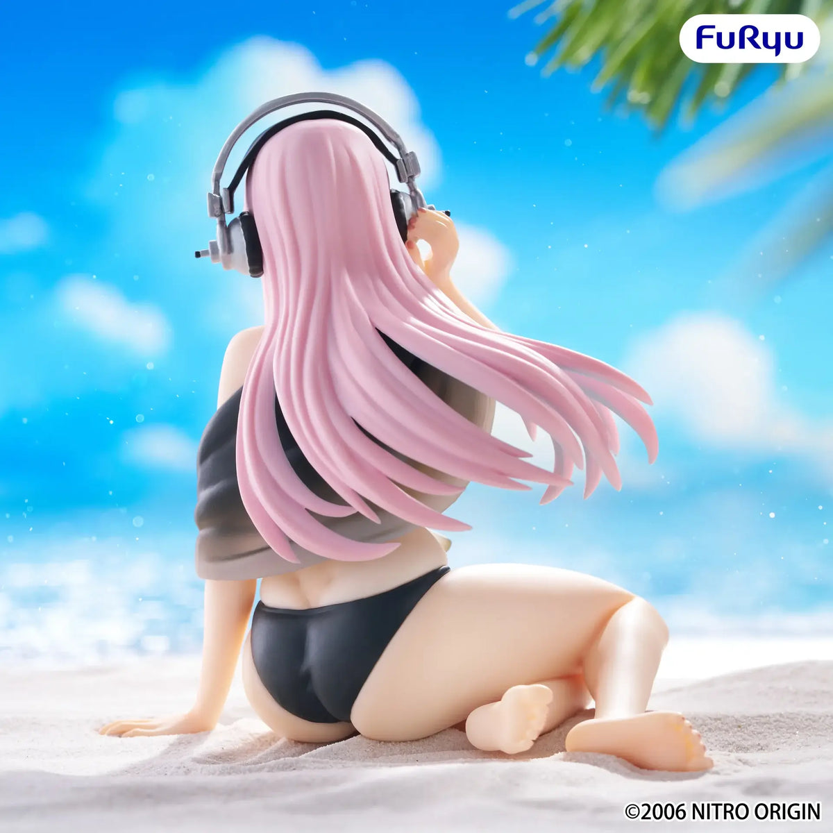 SUPER SONICO SWIMSUIT BLACK COLOR NOODLE STOPPER