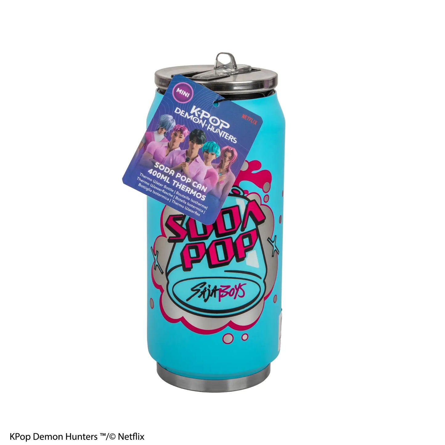 KPOP DEMON HUNTERS SAJA BOYS SODA POP CAN THERMAL MUG
